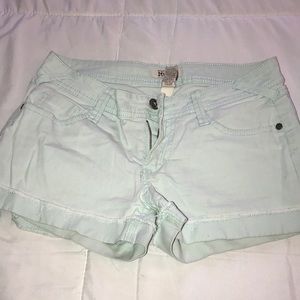 Pastel blue shorts